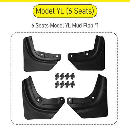 Mud Flaps for Tesla Model Y and Model 3, 6 Versions Including Model Y Juniper 2025+, Model 3 Highland 2024+ and Model Y L