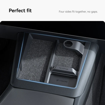 Wireless Charging Pad Frame for Tesla Model 3 Highland and Model Y Juniper, ABS Non-Slip Holder for Phones, Headphones and Watches
