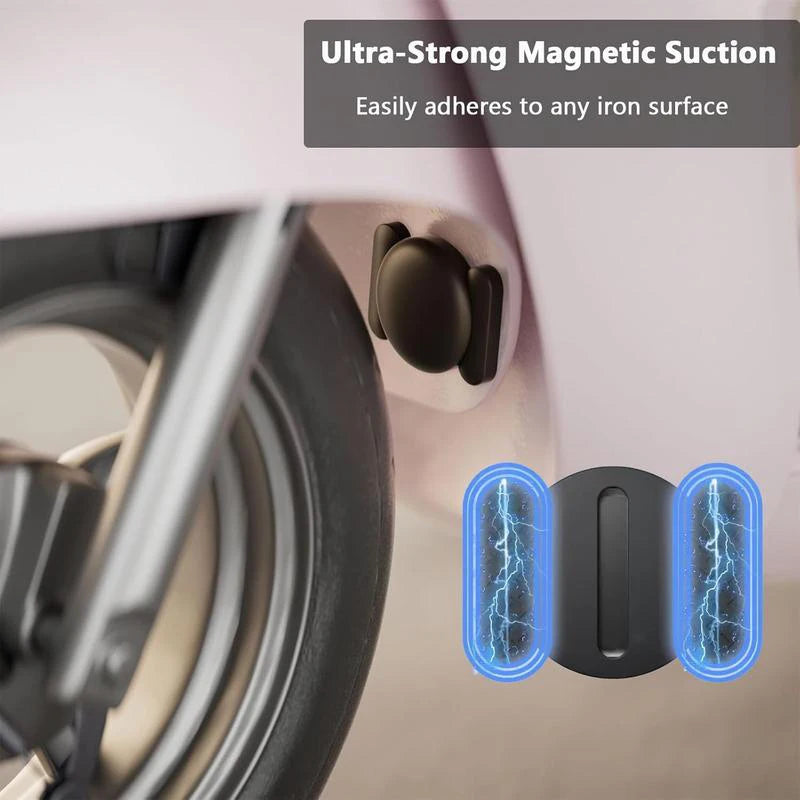 Bluetooth Item Tracker Tags, 4 Pack, Works with the Find My App on iPhone, Magnetic Silicone Cases for Keys, Bags, Bikes and Cars