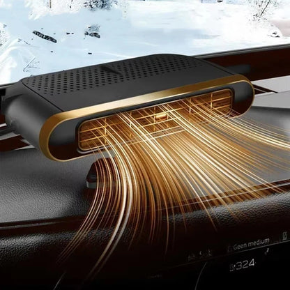 12V Portable Car Heater and Fan, 200W Windshield Defroster and Defogger, Plugs into Cigarette Lighter, 2 Styles