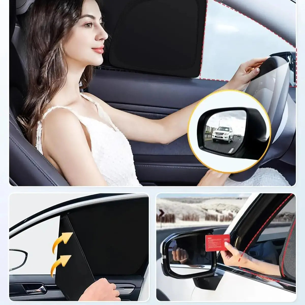 Sun Shades for Tesla Model Y Juniper 2025-2026, Windshield, Side Window and Sunroof Shades or 6, 7 and 8-Piece Privacy Sets