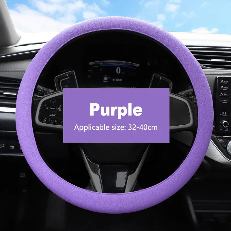 Purple silicone steering wheel cover