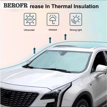 Front Windshield Sun Shade for Toyota Camry 2025-2026 (XV80), PVC Sunshade for Heat Insulation and Sun Protection