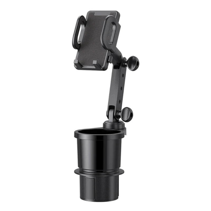 Cup Holder Expander with Phone Mount, 360 Degree Rotating Car Phone Holder on a Cup Holder Base, 2 Styles