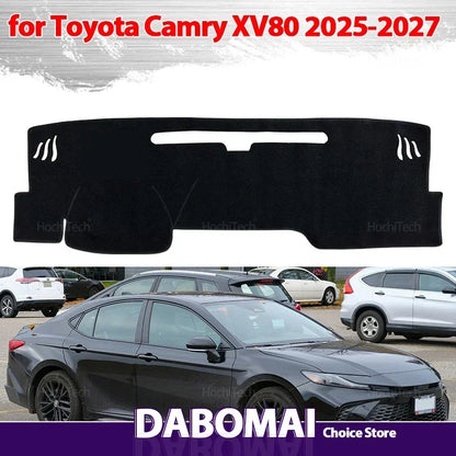 Black Dash Mat for Toyota Camry 2025-2027 (XV80) North America Version, Non-Slip Carpet Dashboard Cover, HUD or Non-HUD
