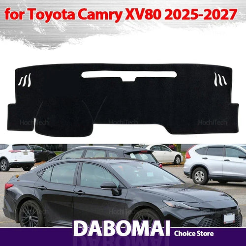Black Dash Mat for Toyota Camry 2025-2027 (XV80) North America Version, Non-Slip Carpet Dashboard Cover, HUD or Non-HUD