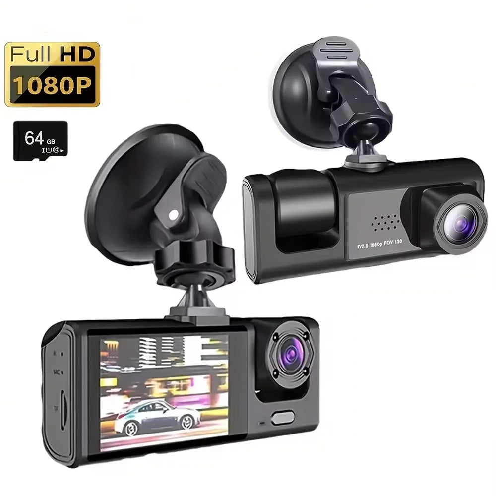 Front and cabin dash cam with 64GB card