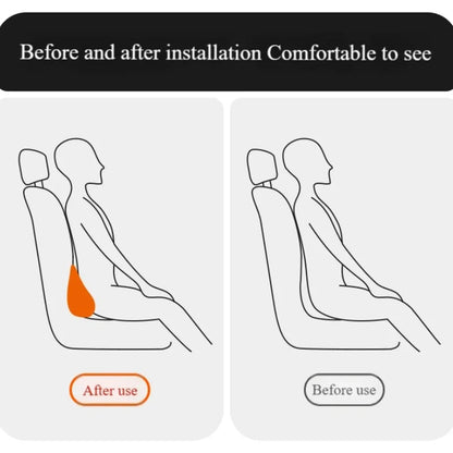 Memory Foam Lumbar Pillow for Car Seats, Curved Lower Back Support with Anti-Slip Design, for Driving and Office Chairs, 6 Colors