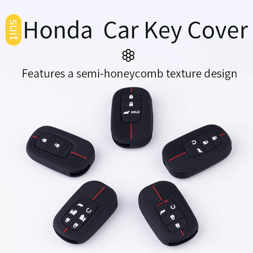 Key Fob Cover for Honda Civic 11th Gen Remote Keys, Soft Silicone Case in 3, 4, 5 and 6-Button Versions