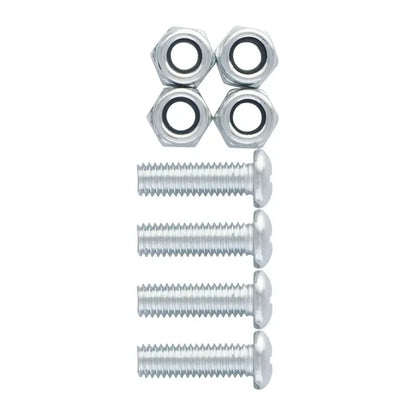 Screw kit with bolts, nuts and caps
