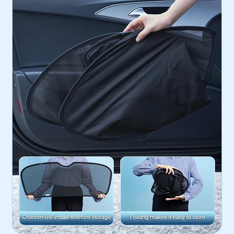Mesh Window Curtains for Hyundai Tucson 2022-2026 (NX4), Black Anti-UV Privacy Shades, Front Sunshade, Pairs or Sets