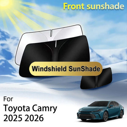 Windshield Sunshade for Toyota Camry 2025-2026 (XV80), Front Window PVC Sun Shade, Helps Keep the Cabin Cooler