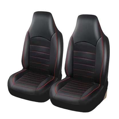 2 Front Car Seat Covers, PU Faux Leather High Back Bucket Seat Covers for Most Cars, Trucks, SUVs and Vans, 3 Colors