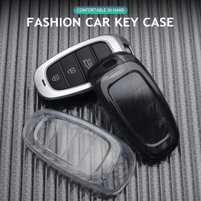 Key Fob Cover for Hyundai Remote Keys, Soft TPU Case for Tucson (NX4), Sonata, Santa Fe and Nexo, 6 Color Options