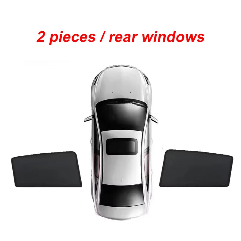 Magnetic Mesh Sun Shades for Honda CR-V 2023-2025 (6th Gen), Black Side and Rear Window Shades, Single Pieces to 7-Piece Set