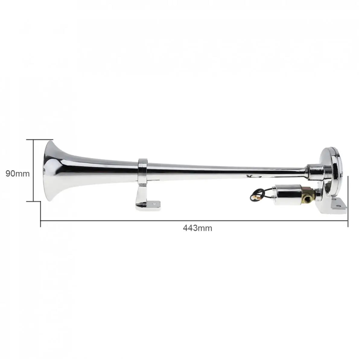 Air horn length: 443 mm (17.4 in)