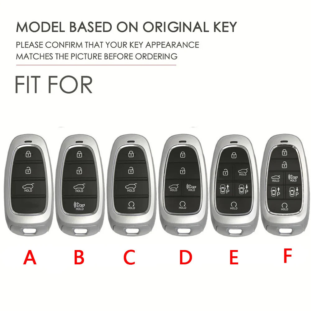 Key Fob Cover for Hyundai 3 to 7-Button Keys, ABS Hard Plastic Shell for Tucson (NX4), Santa Fe, Nexo and Ioniq 5, 6 Sets