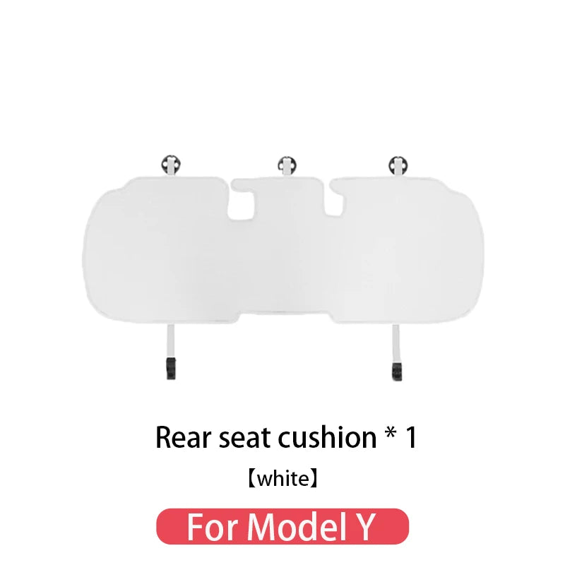 Ice Silk Seat Cushions for Tesla Model 3 and Model Y, Breathable Knit Front or Rear Seat Pads, Black or White