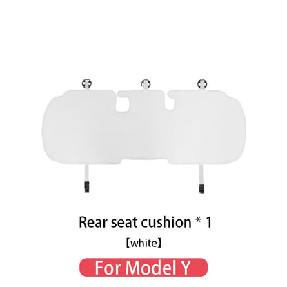 Ice Silk Seat Cushions for Tesla Model 3 and Model Y, Breathable Knit Front or Rear Seat Pads, Black or White