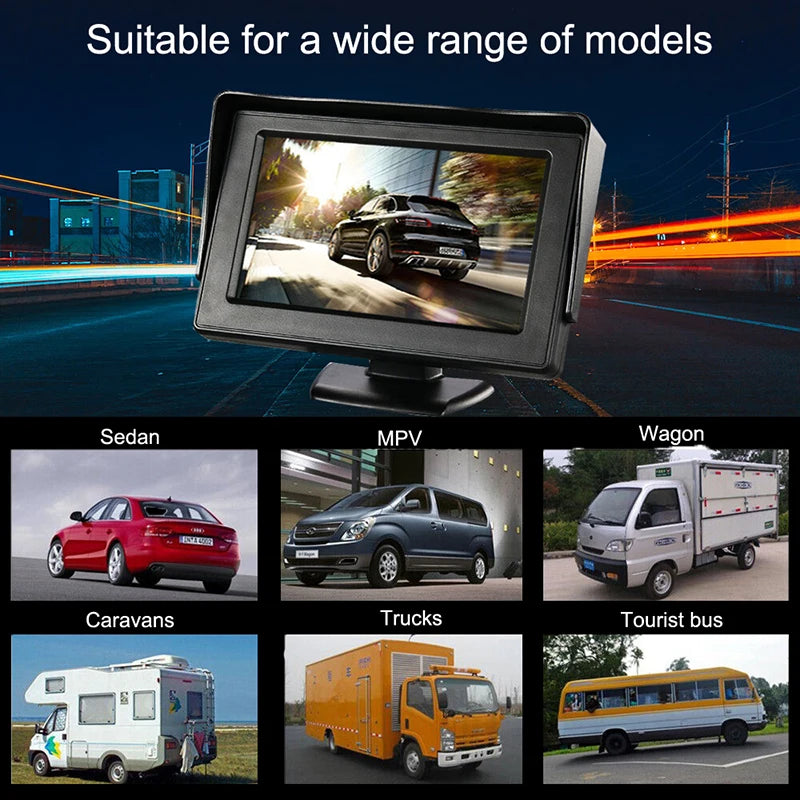 Monitor suitable for cars, SUVs, vans, trucks and RVs
