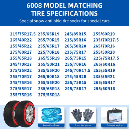 Model 6008 tire size list