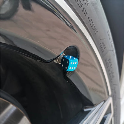 Dice Tire Valve Stem Caps, Dustproof Valve Covers for Cars, Trucks, Motorcycles and Bikes, 4 or 8 Pack, 11 Colors