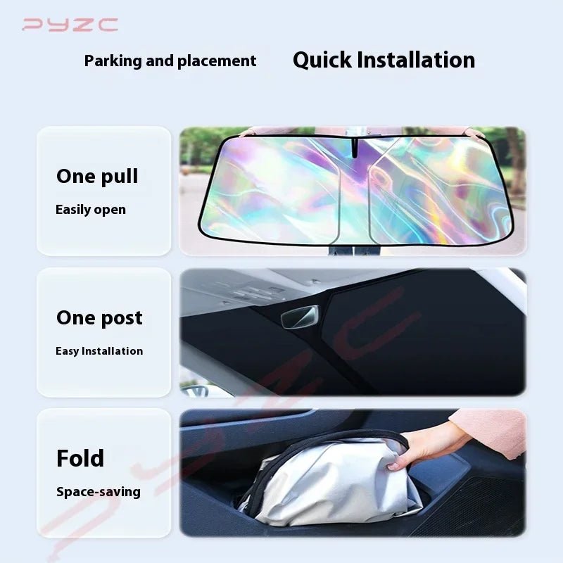 Windshield Sun Shade for Honda CR-V 2023-2026, PVC Front Window Cover with UV Protection, 2 Sizes