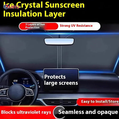 Front Sun Shade for Toyota Camry 2025-2026 (XV80), Single PVC Windshield Shade, Heat Insulation and Sun Protection