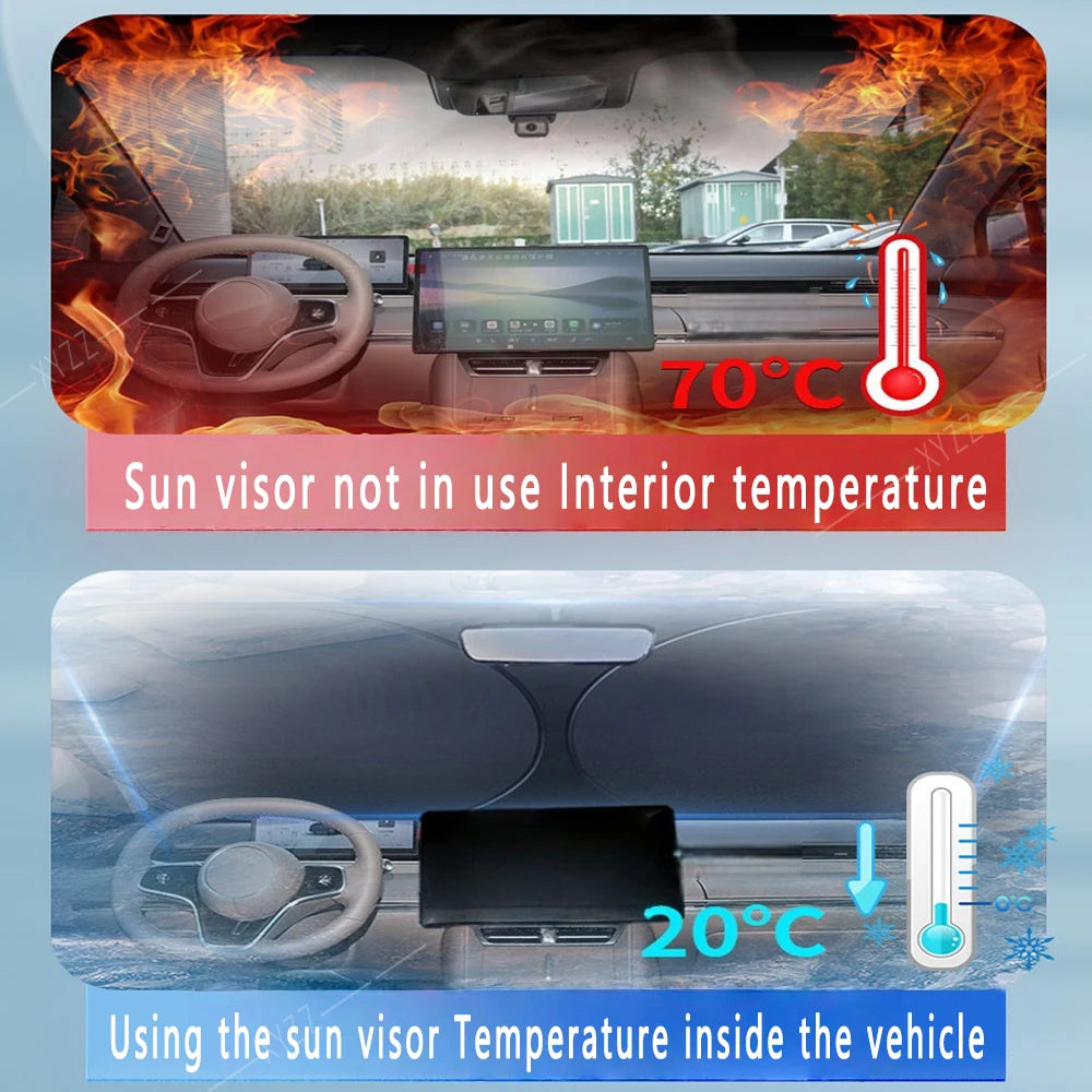 Windshield Sun Shade for Honda CR-V 2023-2025, Foldable Silver Front Window Shade for Heat Insulation and Sun Protection