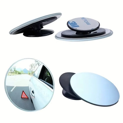 Adjustable Round Blind Spot Mirrors, Pair, Wide Angle Convex Mirrors with 360 Degree Rotation for Reversing and Lane Changes, 3 Styles