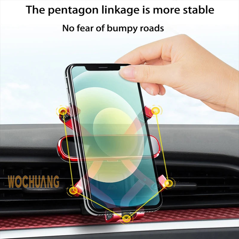Gravity Phone Mount for Jeep Wrangler 2018-2022, Vehicle-Specific Base with Ball Head, Aluminum Alloy Holder Turns 360 Degrees, 3 Styles