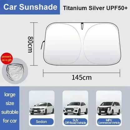 Windshield Sun Shade for Hyundai Tucson 2022-2025, PVC Front Window UV Cover, 3 Styles with 2 Sizes Each