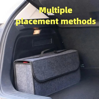 Car Trunk Organizer — Anti-Slip Felt Storage Compartments