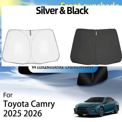 Front Sun Shade for Toyota Camry 2025-2026 (XV80), Single PVC Windshield Shade, Heat Insulation and Sun Protection