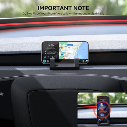 Silicone Air Vent Phone Mount for Tesla Model 3 and Model Y, Hook and Sunglass Holder, Fits Phones up to 0.5 in Thick, 2 Versions