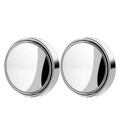 Round Blind Spot Mirrors, 2 Pack, 2 Inch HD Glass Convex Mirrors with 360 Degree Swivel, Stick-On for Car Side Mirrors
