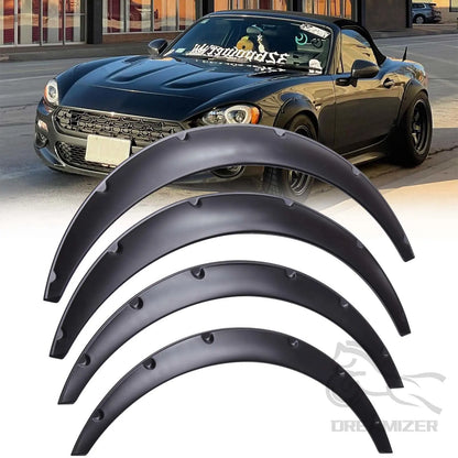 Fender flares installed on a sports car