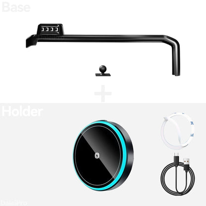 Screen Phone Mount for Jeep Wrangler 2024-2027 (JL), Clip-On Screen Base with 17 mm Ball, Gravity Holder or Wireless Charging Holder