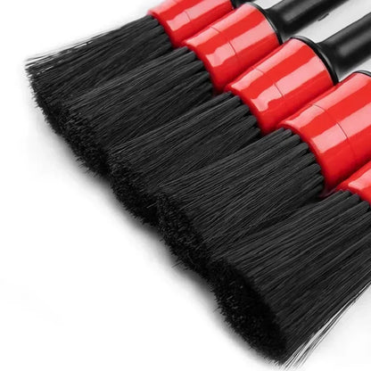 5 Piece Car Detailing Brush Set for Dashboard, Air Vents, Emblems and Wheels, Soft Bristle Cleaning Brushes