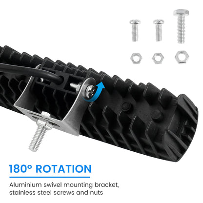 18W LED Work Light Bar, 6 LED 6000K White, Spot and Flood Combo, Aluminum Housing, Single, 2 or 4 Pack, for Trucks, ATVs and Boats