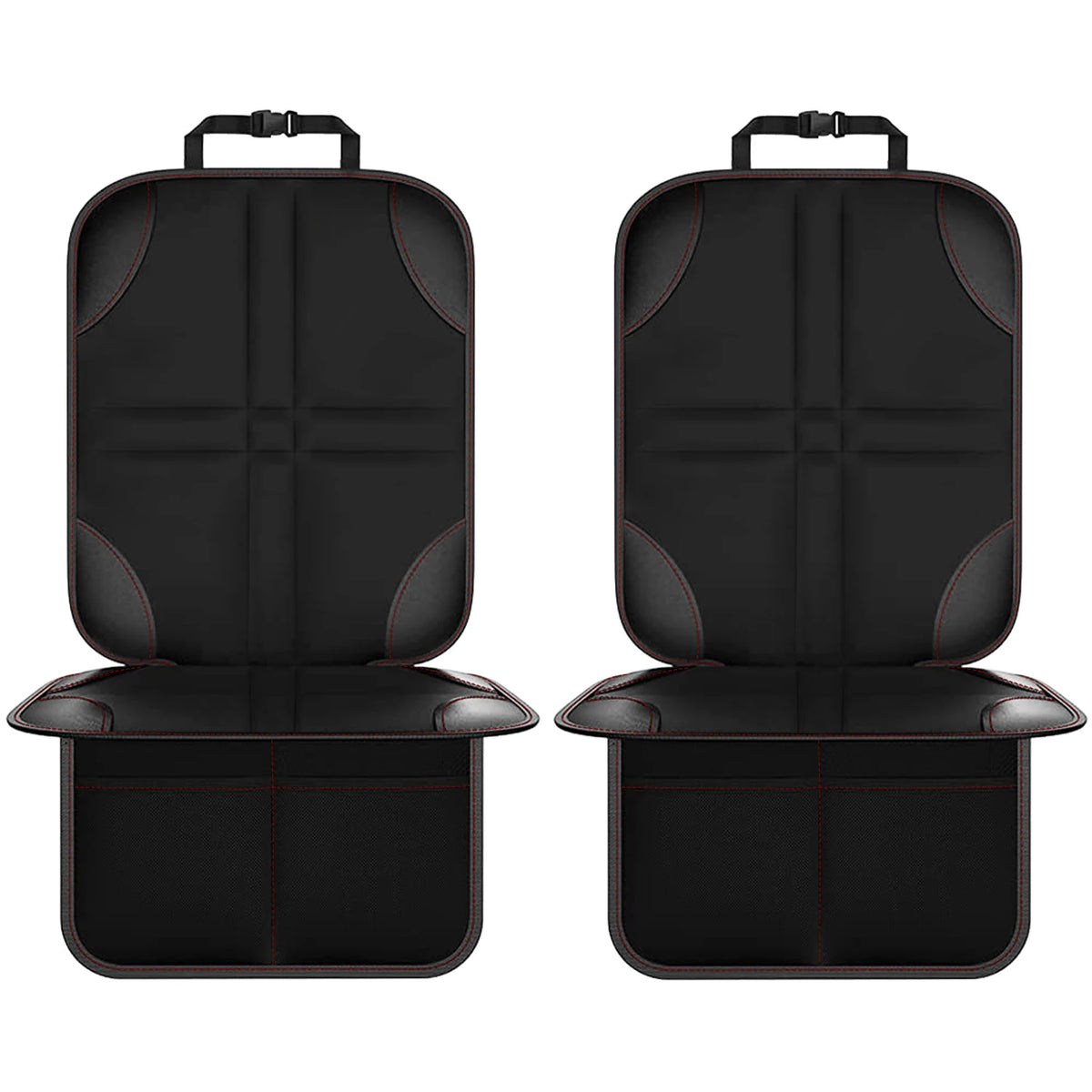 Car Seat Protector for Child Car Seats and Pets, Non-Slip 600D Oxford Back Seat Cover with Storage Pockets, 1 or 2 Pack