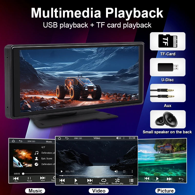 Media playback from a USB drive and microSD card