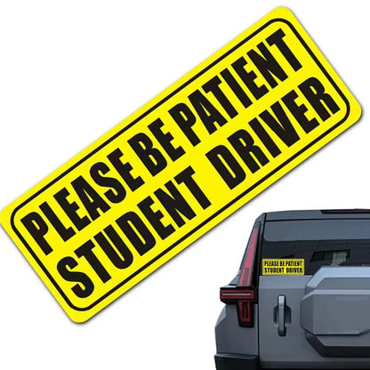 Please Be Patient Student Driver Magnet, Reflective Car Sign for New Drivers, Removable and Reusable, 3 Styles