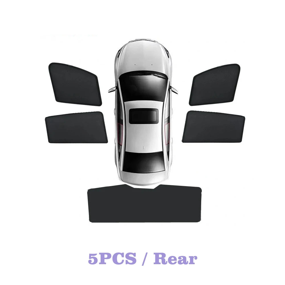 Magnetic Window Sun Shades for Toyota Camry 2025-2026 (XV80), Organza Fabric Windshield and Side Window Shades, 1 to 5 Pieces
