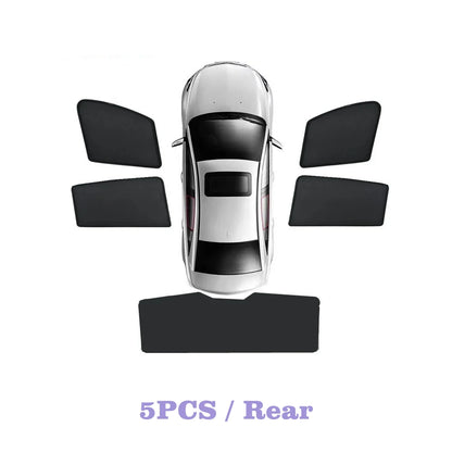 Magnetic Window Sun Shades for Toyota Camry 2025-2026 (XV80), Organza Fabric Windshield and Side Window Shades, 1 to 5 Pieces