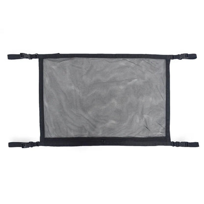 Car Ceiling Cargo Net Storage Bag for SUVs and Cars, Double Layer Mesh Organizer with Zipper and 4 Buckles, 31 x 22 Inch