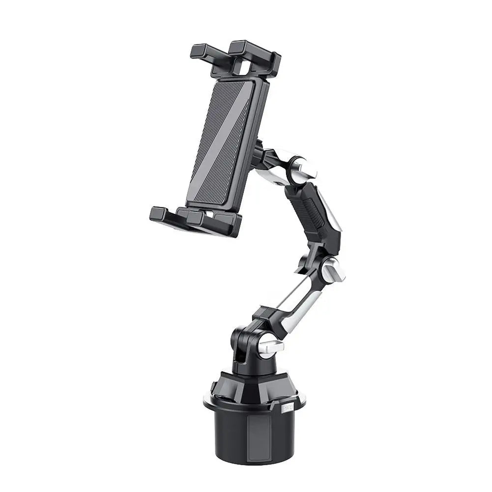 Cup Holder Phone and Tablet Mount with Long Adjustable Arm, 360 Degree Ball Joint, Fits 4 to 12.9 Inch Phones and Tablets