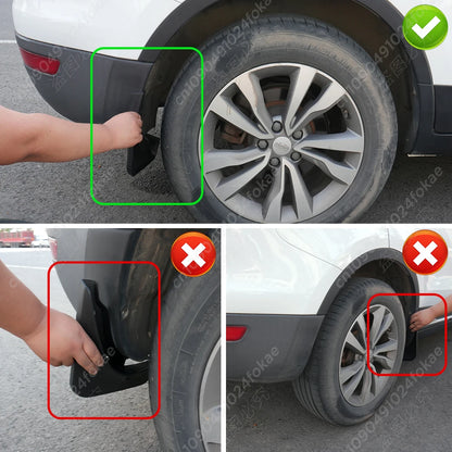 Molded ABS Mud Flaps for Toyota RAV4 2019-2024, Set of 4 Splash Guards with Screws, 2WD or 4WD Version
