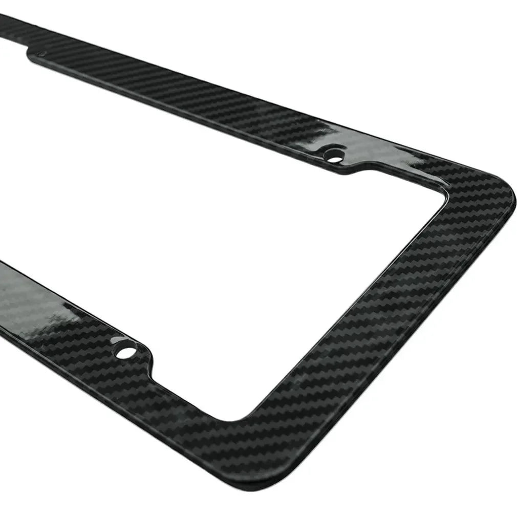 Close-up of the carbon fiber pattern frame edge