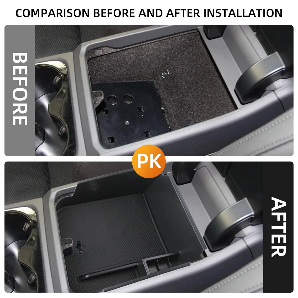 Center Console Armrest Storage Tray — Fits VW Touareg 2011–2017
